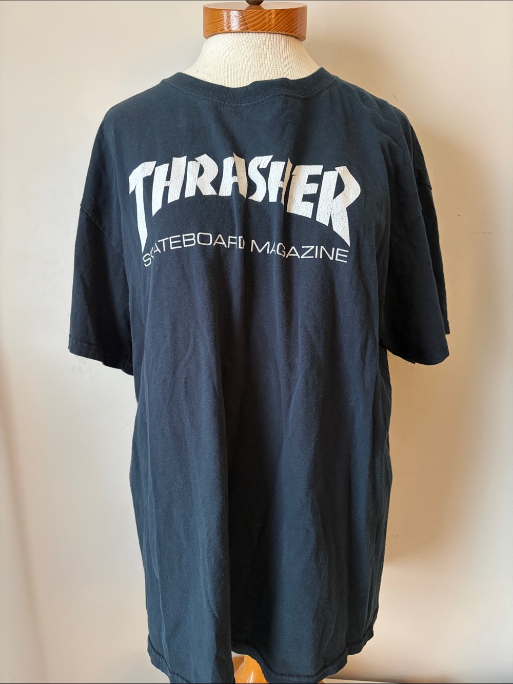 Thrasher Black T-Shirt with White Logo